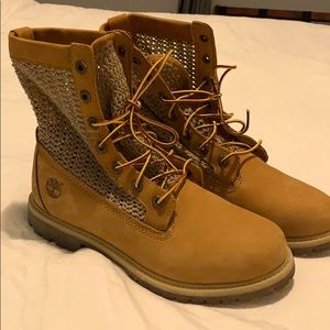 Timberland Women Boots Camel Leather